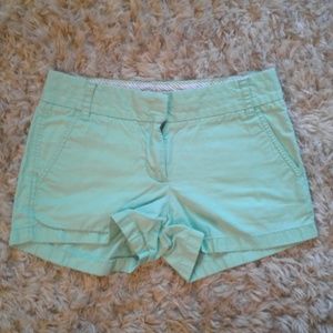 J Crew teal shorts size 0